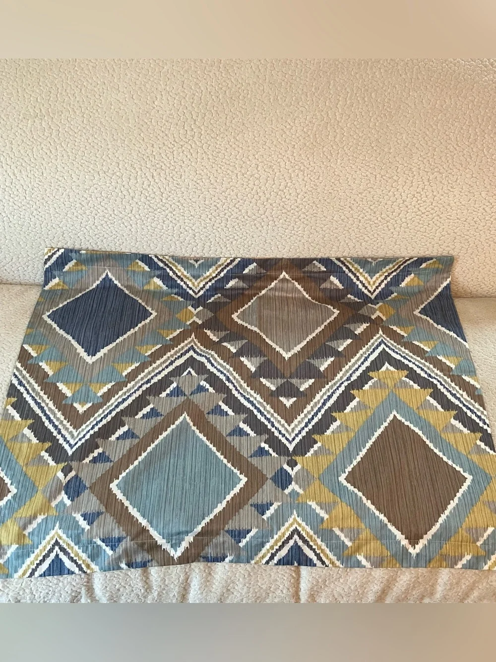 VTG The Company Store King Duvet Cover Shams Southwest Blue Aztec Geometric